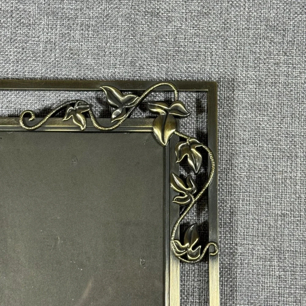 VTG Golden 3D Ivy Leaf Vine Picture Frame 9x7 4x6 Cottagecore Victorian Whimsy